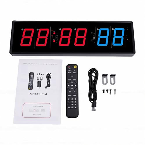 Temporizador de gimnasio con pantalla LED grande 15.5 pulg miniatura 7