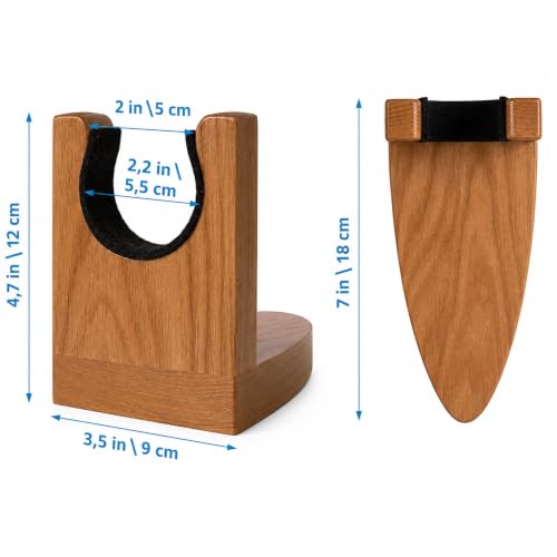 Image of Guitar Wall Mount Hanger Holder, Premium Wooden Guitar Hook with Soft EVA Padding, Wooden Guitar Wall Rack Stand for Acoustic, Electric, Bass, Classical Guitar, Ukulele with Hardware Kit Pack of 1