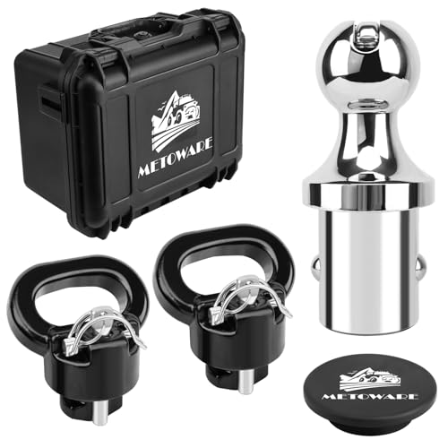 60618 Puck System Gooseneck Hitch Ball Kit with Case Compatible with 2013-2026 Dodge RAM 2500 3500 2-5/16 Hitch Ball for Truck with 2 Safety Chain Anchors 30000 lbs GTW/7500 lbs VTW