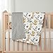FIGEPO Safari Jungle Animals Baby Blanket Gender Neutral Blankets for Newborn Baby Girls or Boys Nursery Toddler Double Layer Blanket with Dotted Backing and Animal Printed (Animal 1)