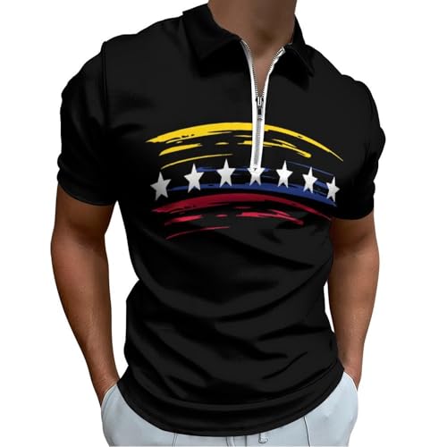 T Shirt Homme Noir Manches Courtes zippé vêtement athlétique séché rapide
