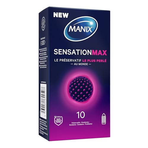 Manix Sensation Max: Boite de 10 Préservatifs Perlés pour Homme