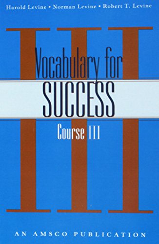 Vocabulary for Success Course III 1567651313 Book Cover