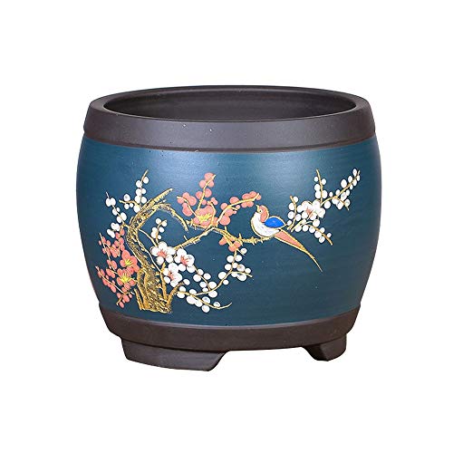 Bassin en céramique pour balcon : pot de fleur respirant intérieur et extérieur