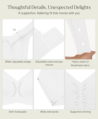 Popilush Seamless Bras for Women - Wireless Pushup Bra Full Coverage Comfortable T Shirt Bralette with Support and Lift3