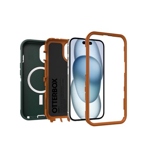 Image of OtterBox iPhone 17e, 16e, 15, 14, & 13 Defender Series - Green Intrigue
