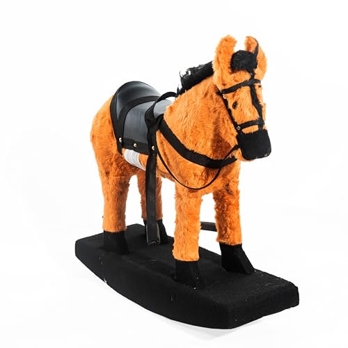 Cavalinho de Balanço Corcel Indomável Madeira Pelúcia Antialérgica