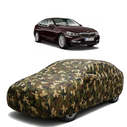 Image of Sulfar 100% Waterproof Car Body Cover Compatible with Mirror for BMW 6 Series with Long Lasting Durable Material (Triple Stitched, Full Bottom Elastic, Camouflage Army)