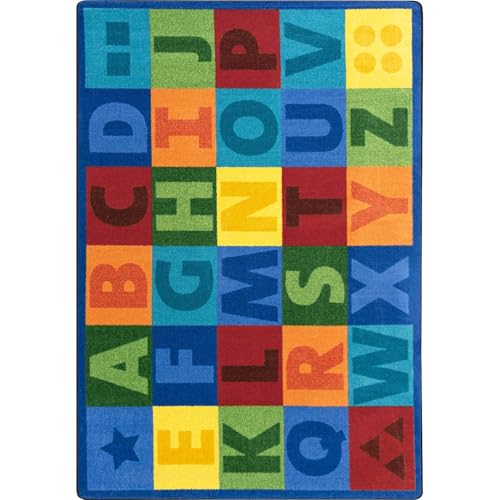 Joy Carpets Colorful Learning Area Rug in Color Multi, 7'8"