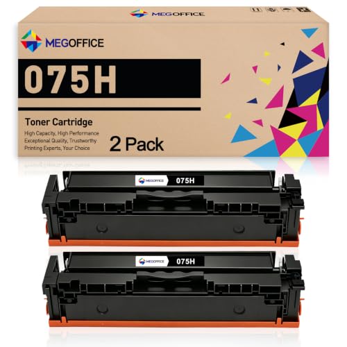 Image of 075H Black Toner Cartridge Compatible for Canon Color ImageCLASS MF665CDW MF663Cdw LBP646Cdw MF660c MF662CDW LBP647Cdw LBP640c MF660 LBP640 Printer (2 Black)