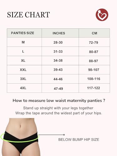 THE MAMA KLUB Pack of 2 Maternity Panties, Low Waist, v Shape Wine - Image 2 thumbnail