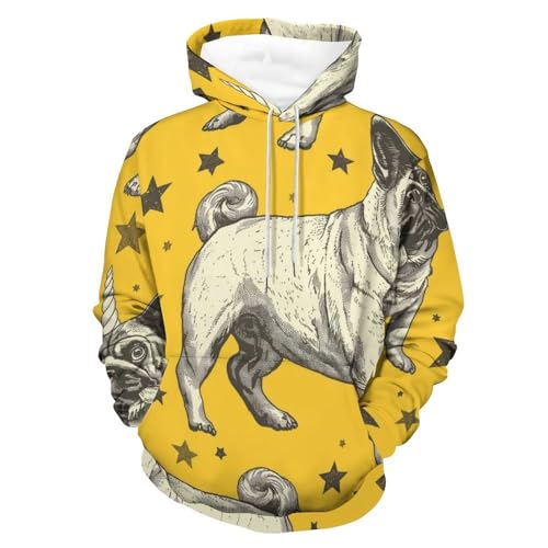 Sweat à capuche licorne chien l'idée cadeau originale et amusante en taille S unisexe