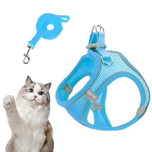 Ratpzou Juego de Arnés y Correas para Perro - Arnés y Correas para Perros de Tamaño Mediano, Antifugas para Cachorros y Gatos con Reflectantes para Senderismo Camping Excursiones al Aire