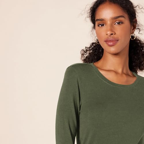 Image of Amazon Essentials Women's Regular-Fit Long-Sleeve Crewneck T-Shirt (Available in Plus Size)