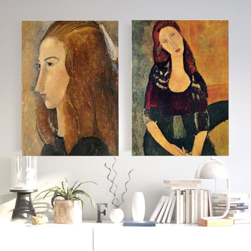 Peinture toile abstrait femme pour rafraîchir un mur blanc terne sans percer de grands trous