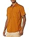 Amazon Essentials Men's Standard-Fit Short-Sleeve Two-Pocket Utility Shirt, Dark Caramel, Large