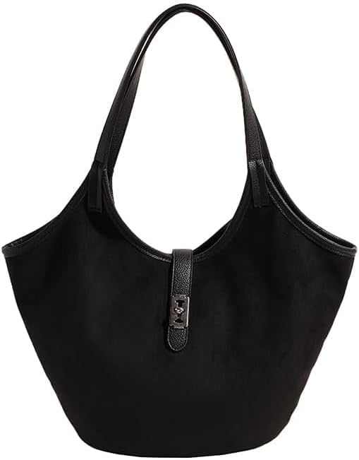 Brown Suede Tote Bag for Women Trendy Hobo Bag Bucket Tote Bag Work Hobo Handbags