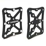 Clipless Clip-in Platform Adapter Pedal for Regular Shoes Compatible Shimano SPD Speedplay Aluminum Alloy Bike Pedal Adapter (Black)