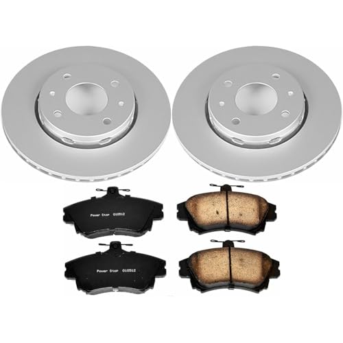 Image of PowerStop Front Brake Kit for Volvo S40 2000-04 | Volvo V40 2000-04 - Fully-Coated Disc Rotors with Z23 Carbon-Fiber Ceramic Brake Pads Upgrade, CRK911