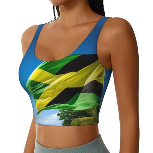Débardeur de sport femme imprimé Jamaïque : bougez sans gêne lors de vos entraînements