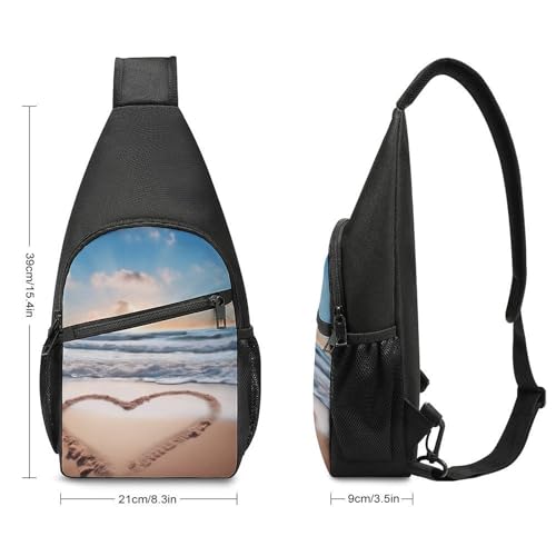 Morrales tipo Sling blanco para día de playa y trekking miniatura 4