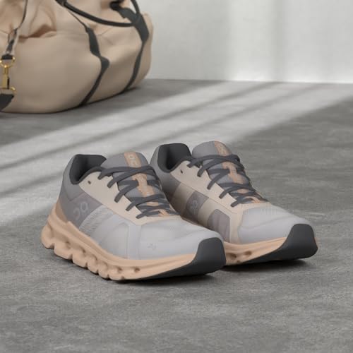 On Women's Cloudrunner Sneakers, Frost | Fade, Pink, 8.5 Medium US
