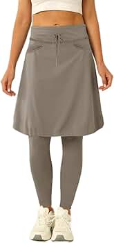 Aurgelmir Women's Knee Length Tennis Skirt with Ankle Length