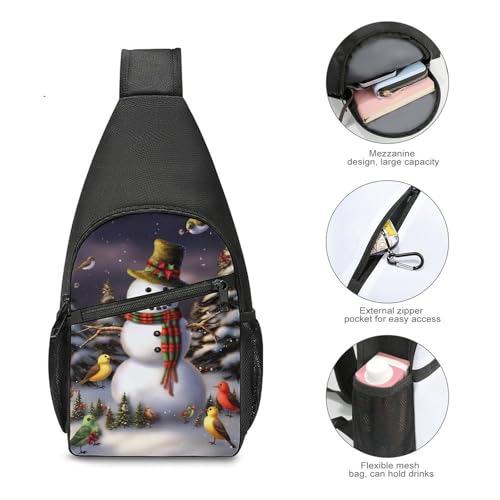 Morrales de senderismo tipo bandolera Snowman Birds miniatura 5