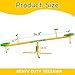 HarmoGZen Garden Kids Playground Seesaw Steel Outdoor Seesaw 360 Degree Rotation Seesaw Playground Equipment (Yellow)