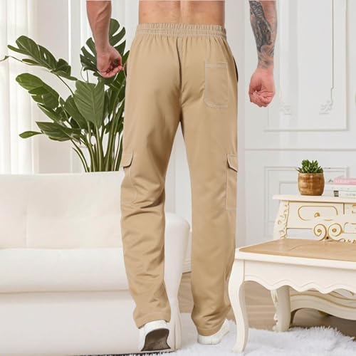DESKABLY Mens Cargo Pants Relaxed Fit Casual Stretch Work Pant Tappered Workout Athletic Pants Elastic Waist Joggers Pockets4