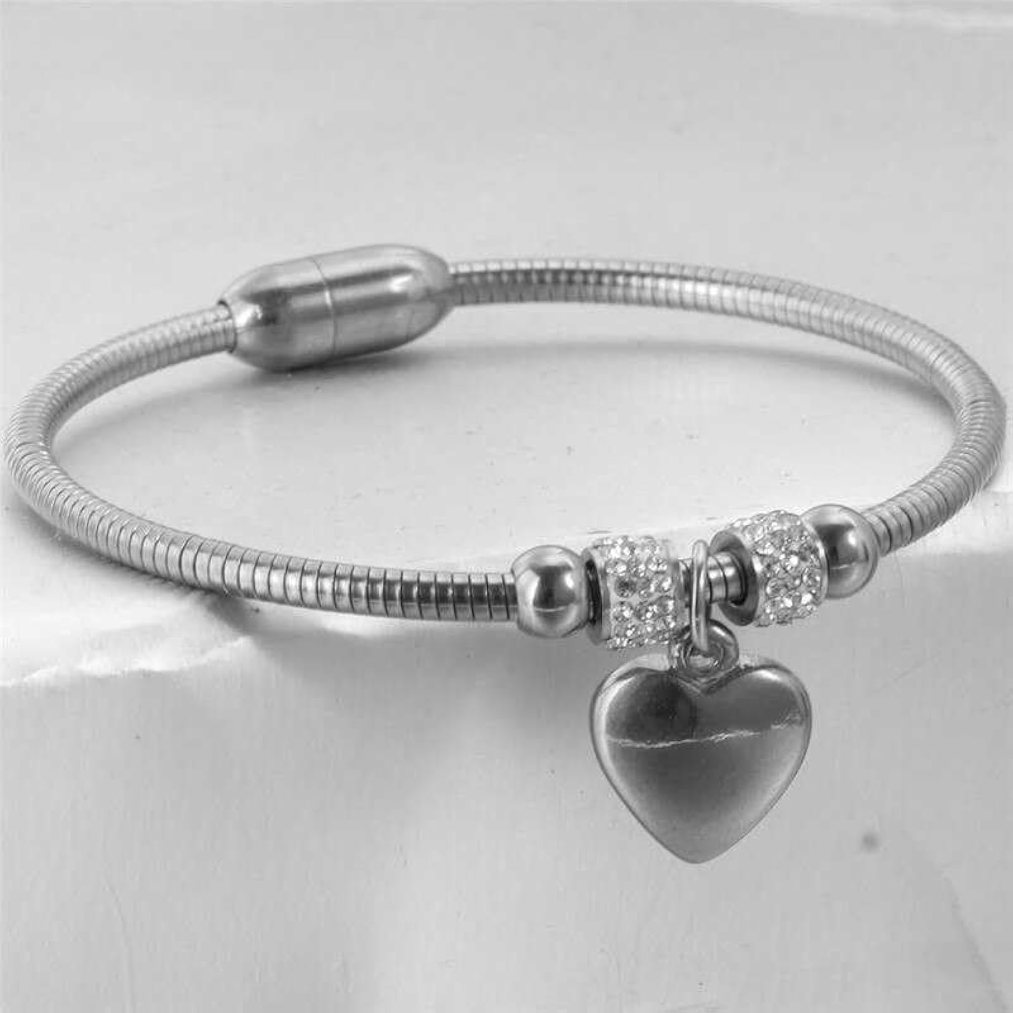 Crystal Heart Drop Bracelet, Minimalist Design, Love Bracelet