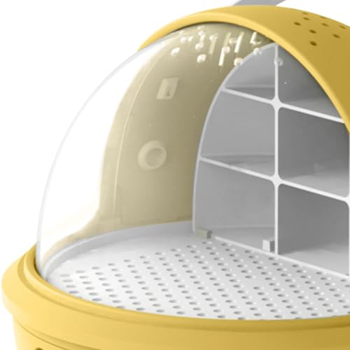 Boîte d'élevage à soie portable en polypropylène jaune pour observation - 3