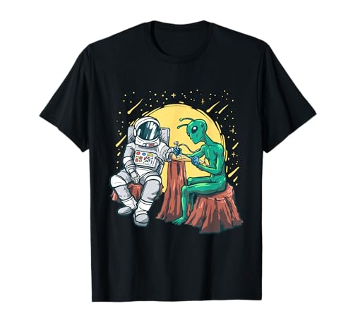 Alien Tattooed Astronaut Ink Tattoo Artist T-Shirt