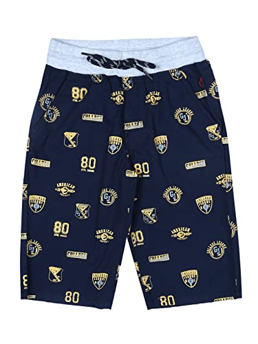 Image of Gini & Jony Boys Yellow Solid Cotton Elasticated Bermuda