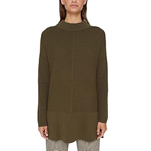 ESPRIT Met kasjmier: lange trui met splitten