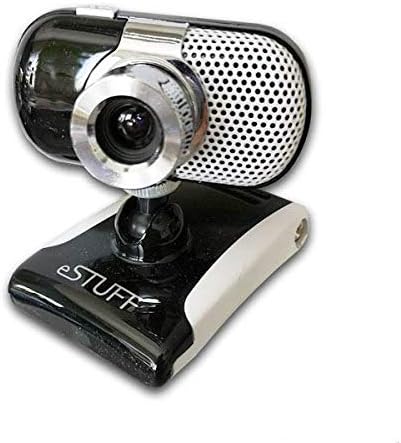 eStuff Webcam 8 Megapixel USB2.0 for PC/Laptop Black
