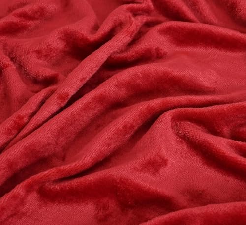 Image of Sands Premium Ultra Soft Woollen Pillow Cover Set of 2 for Winter with Zipper Closure, Cozy Pillow Case Perfect for Warmth, Flannel Warm Pillowcases, King size-18X28 Inches (Red)