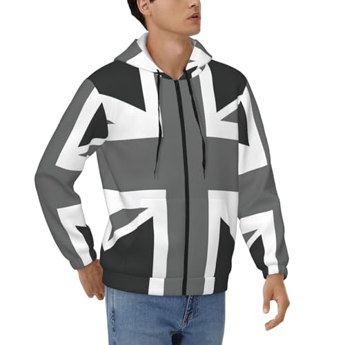Sweat à capuche homme zippé chaud et isolant avec cordon de serrage ajustable