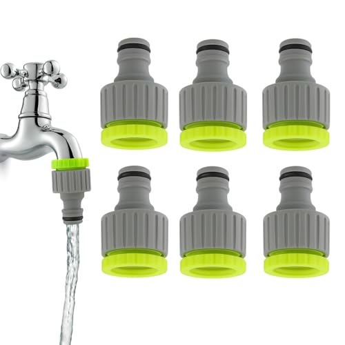 Tuwonwa 6PCS Adaptateurs De Tuyau D'arrosage, 2-en-1 Raccord de Robinet, Raccord Robinet, Raccord Arrosage, Raccord Robinet Tuyau Arrosage, Nez De Robinet,...