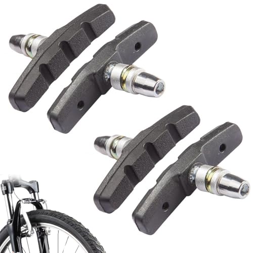 4 Paio Freni Bici, Pastiglie Freni mtb, Bike Pattini Freno 70mm V-Brake Gomma con Strumento di Installazione Nessun Rumore Durevole per Mountain Bike