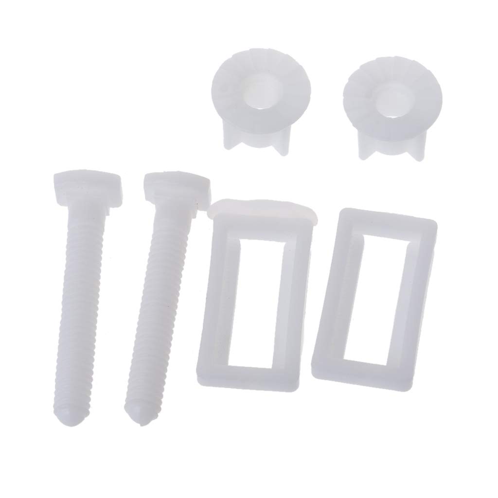 Mingstore 1 Pair Toilet Seat Hinge Bolts Screw Fixing Fitting Kit Toilet Seat Repair Tool