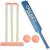 Pesoncarl Kids Cricket -Set, Cricket -Kit mit ABS -Fledermaus, Stümpfen, 2 Balls Eltern -Kind -Interaktionsspiel für Garden Beach Home Equipment für Kinder im Alter von 3+, Sport, Sport