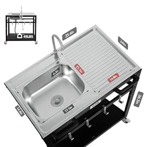35 outdoor grill cart with sink outdoor kitchen sink station with hose hook up free standing sink with wheels 304 stainless steel sink with single bowl outdoor utility sink with faucet  urban country home decor