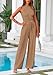 PRETTYGARDEN Women's Summer 2 Piece Loungewear Set Cropped Tank Top Wide Leg Sweatpants Tracksuit Casual Outfits (Camel,Medium)