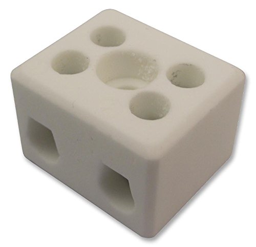 Camdenboss Ceramic Block 2 Pole 57A | Terminal Blocks Standard Connectors, 1 X Qty - Chtb10/2N