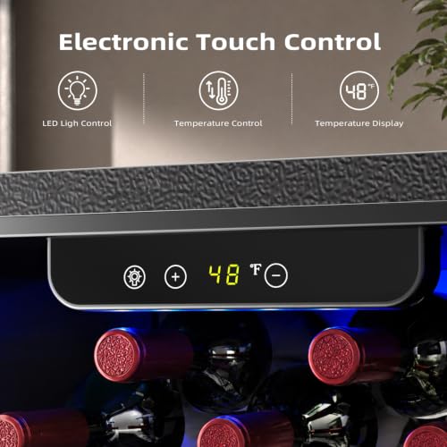 Image of Antarctic Star Wine Cooler Freestanding Wine Cellar 3.1 Cu.Ft Black