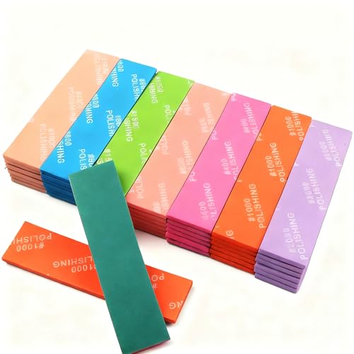 IRISFLY 30Pcs Sanding Sponge for Model Waterproof Wet Dry Hobby Model Tool Sanding Block Assortment Set (400 600 800 1000 1200 1500 Grit)