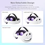 Head Strap for Oculus Quest 2/3/3s, 3-in-1 Adjustable Halo Headband, Replacement for Elite Strap, Enhanced Comfort Gaming Immersion VR Accessories Compatible with Oculus/Meta Quest 2/3/3s - Image 5