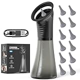 Layhou Ohrenschmalzentferner, Ohrreinigungsgerät für Erwachsene Halbtransparentes Integriertes Doppeltank-Design, IP67 wasserdicht, 3 Reinigungsmodi Aufladen über Typ-C-Anschluss Inklusive 12 Düsen