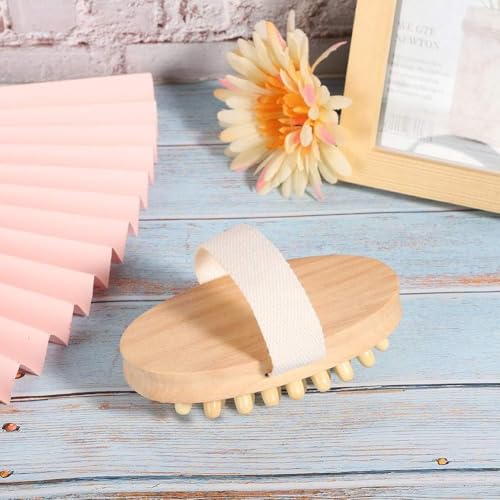 Image of Head Massager for Scalp Wooden, head massager for Stress Relax, Pain Relief Dandruff Reduction Hair Growth, Spa Brush, Scalp Exfoliator Improve Lymphatic Circulation, Brown, Pack of 1 (White)